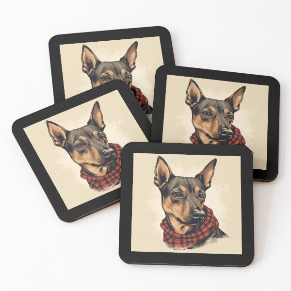 Artikelvorschau, German Pinscher Christmas Plaid Watercolor entworfen und verkauft von rafaeltto.