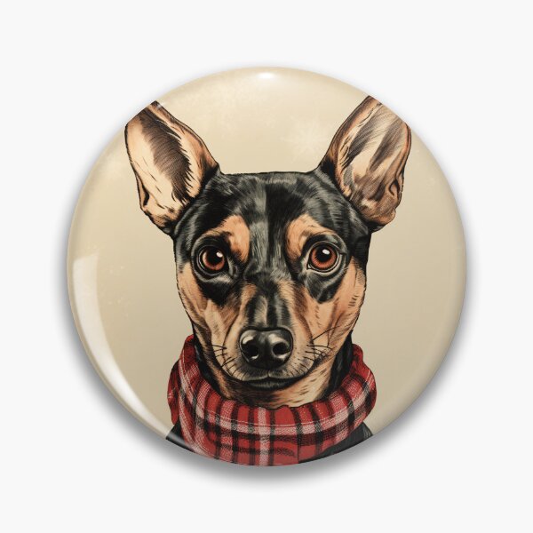 Artikelvorschau, German Pinscher Christmas Plaid Watercolor entworfen und verkauft von rafaeltto.