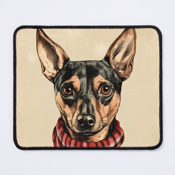 Item preview, German Pinscher Christmas Plaid Watercolor designed and sold by rafaeltto.