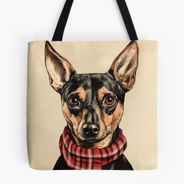Artikelvorschau, German Pinscher Christmas Plaid Watercolor entworfen und verkauft von rafaeltto.