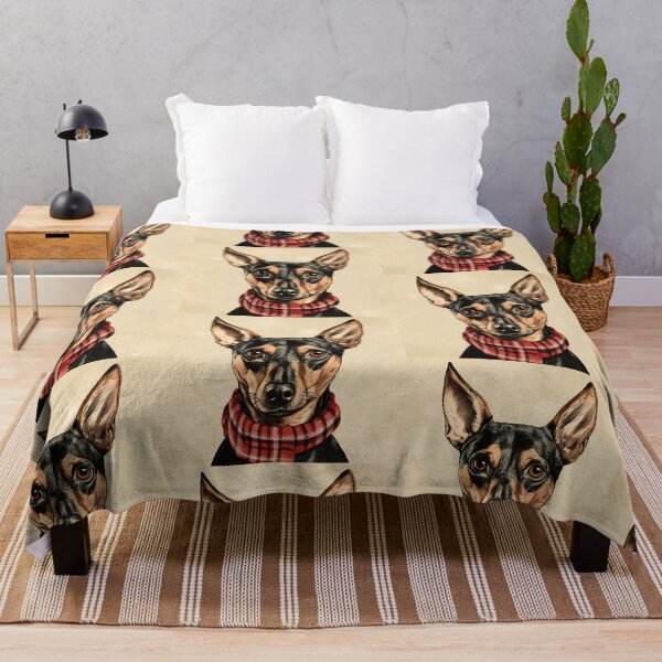 Item preview, German Pinscher Christmas Plaid Watercolor designed and sold by rafaeltto.