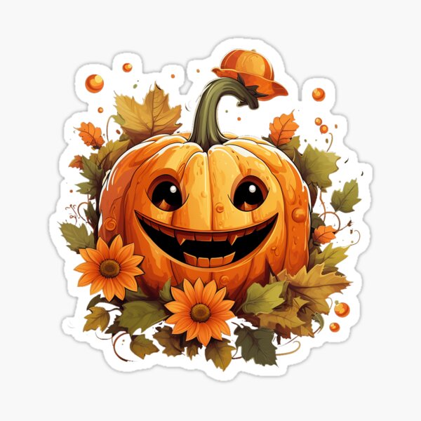 Item preview, Happy Halloween, smiling cute pumpkin designed and sold by Linettka.