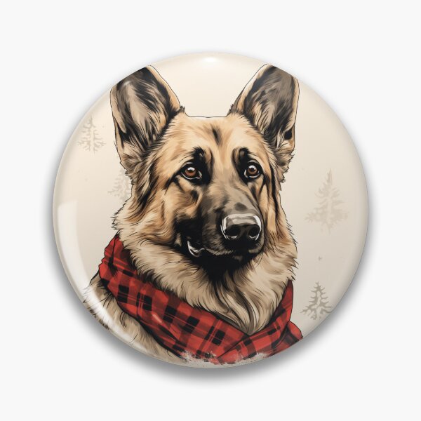 Artikelvorschau, German Shepherd Christmas Plaid Watercolor entworfen und verkauft von rafaeltto.