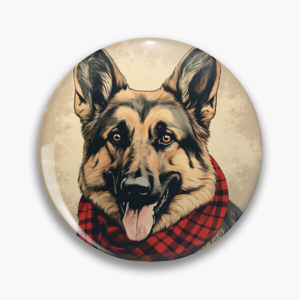 Artikelvorschau, German Shepherd Christmas Plaid Watercolor entworfen und verkauft von rafaeltto.