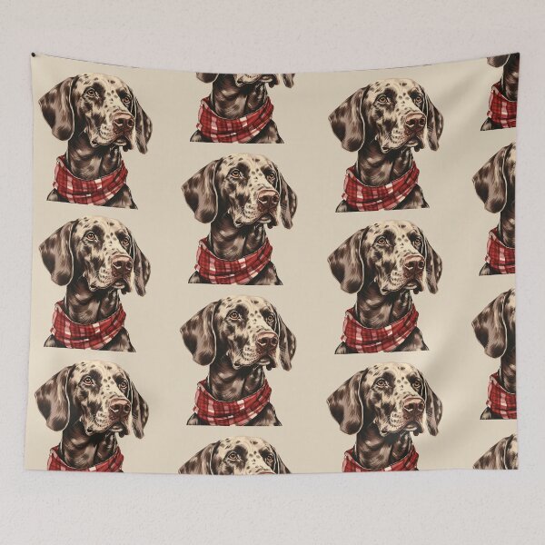 Item preview, German Shorthaired Pointer Christmas Plaid Watercolor designed and sold by rafaeltto.