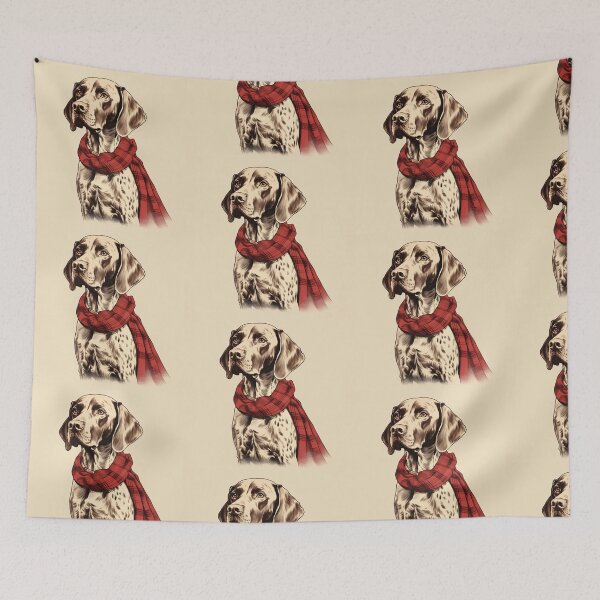 Item preview, German Shorthaired Pointer Christmas Plaid Watercolor designed and sold by rafaeltto.