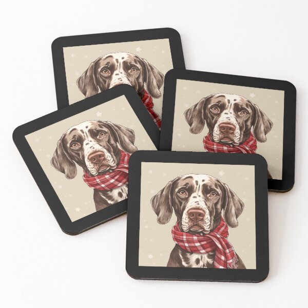 Item preview, German Shorthaired Pointer Christmas Plaid Watercolor designed and sold by rafaeltto.