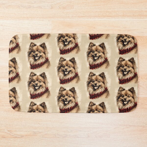 Item preview, German Spitz Christmas Plaid Watercolor designed and sold by rafaeltto.