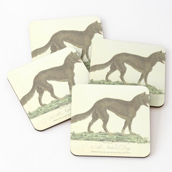 Item preview, A Native Dog from New South Wales Vintage Color Monograph Drawing Doglovers Gift designed and sold by ElegantTeaTime.