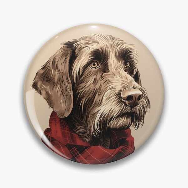 Item preview, German Wirehaired Pointer Christmas Plaid Watercolor designed and sold by rafaeltto.