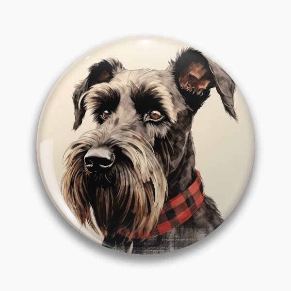 Item preview, Giant Schnauzer Christmas Plaid Watercolor designed and sold by rafaeltto.