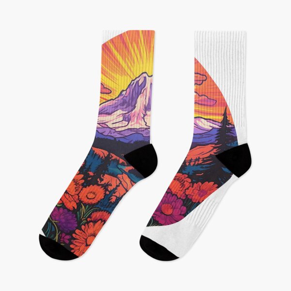 Item preview, Mountains and Flowers  designed and sold by SMRprintdesign.