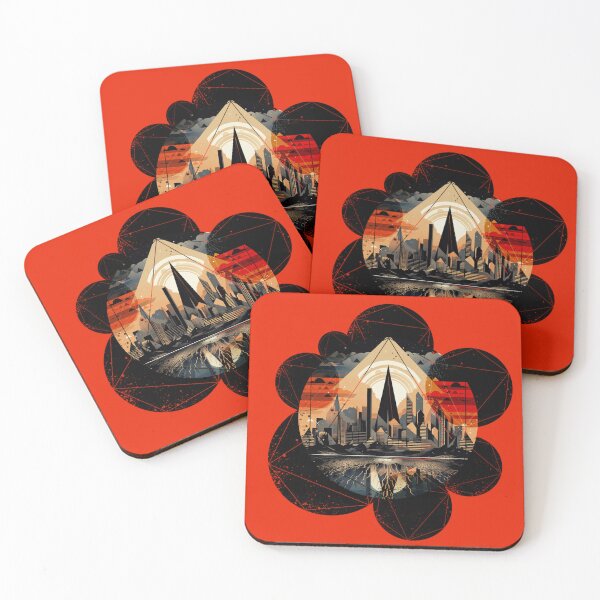Item preview, Nighttime Metropolis: Futuristic Deco in Dark Bronze designed and sold by FairX.