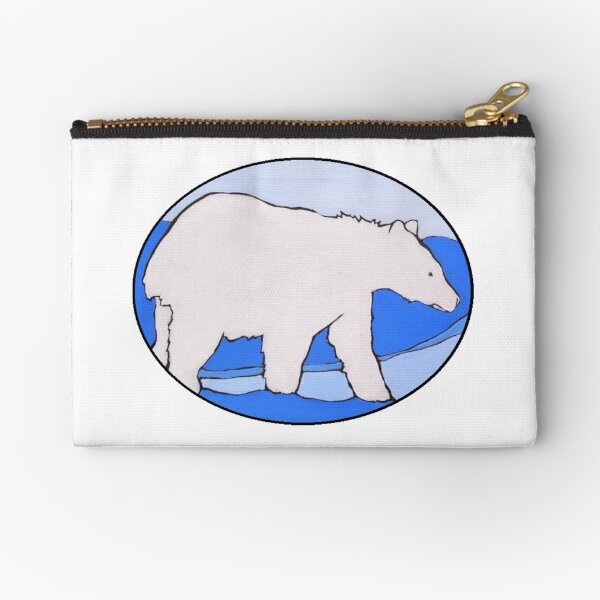 Spirit Bear Oval Zipper Pouch