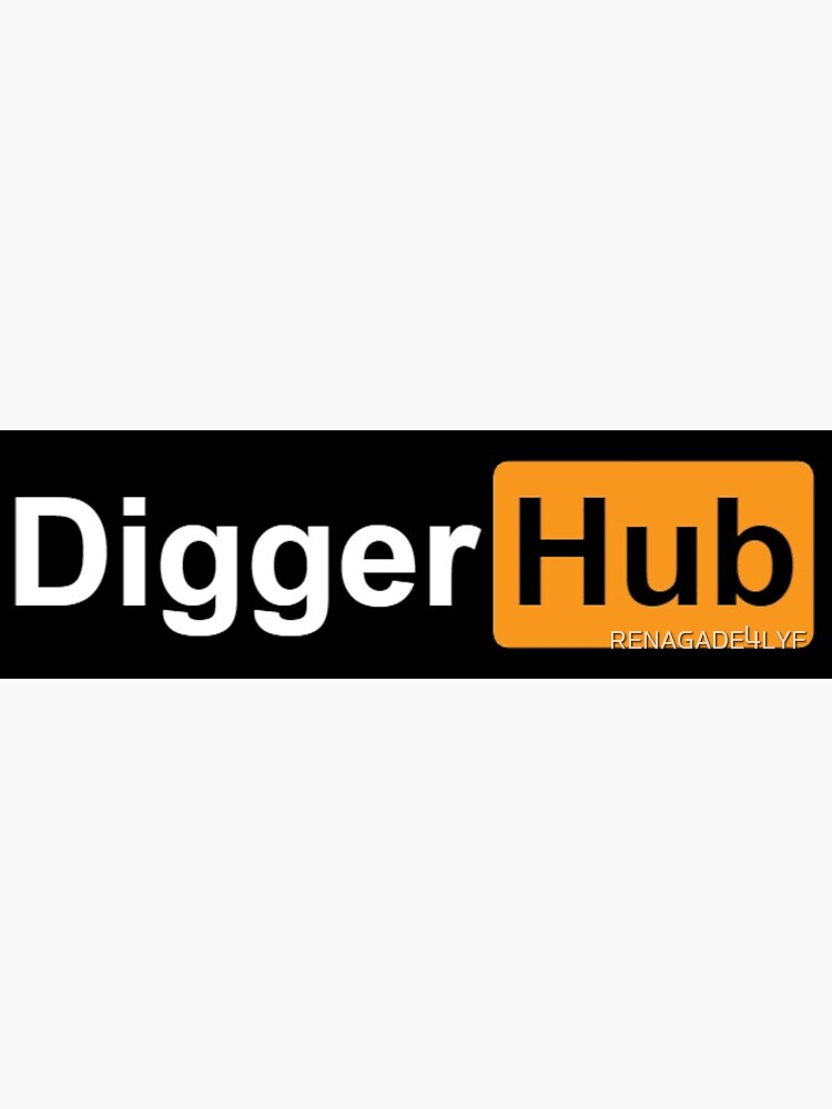 "Digger Hub Porn Hub Logo" Sticker for Sale by RENAGADE4LYF Redbubble
