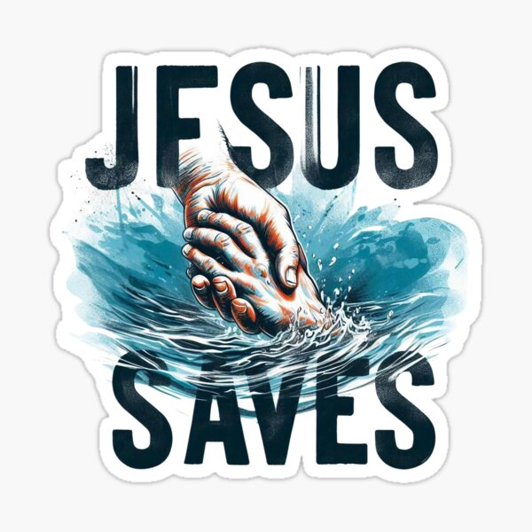 Item preview, Jesus Saves, Rescuing Hands of Jesus Art designed and sold by Faithloveshop.