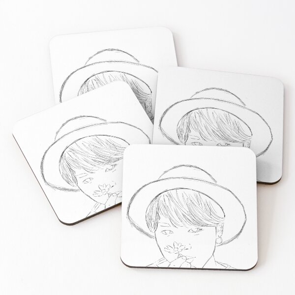 Item preview, Jimin's Black Line Art Portrait designed and sold by WarmlyArts.