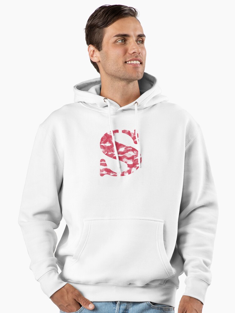 S letter made with kisses 