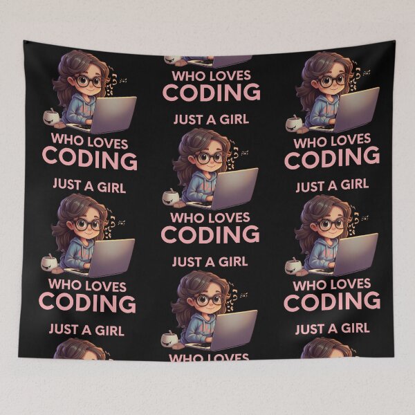 Item preview, Just A Girl Who Loves Coding Geek Coding Women designed and sold by ArtFromBeyond.