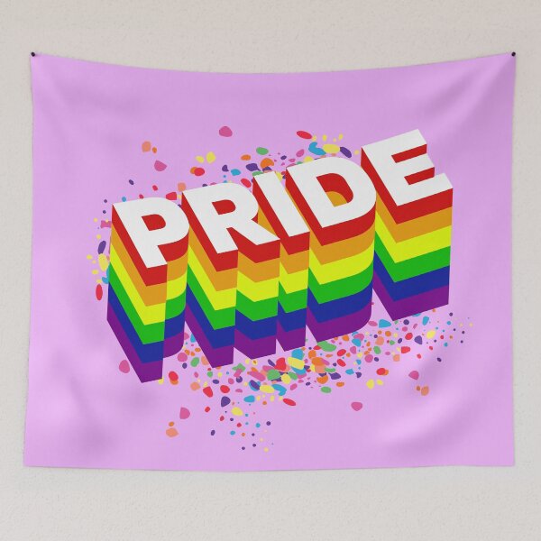 Item preview, Pride Exploding - Rainbow Stacked 'PRIDE'	 designed and sold by Sir Meow Meow.