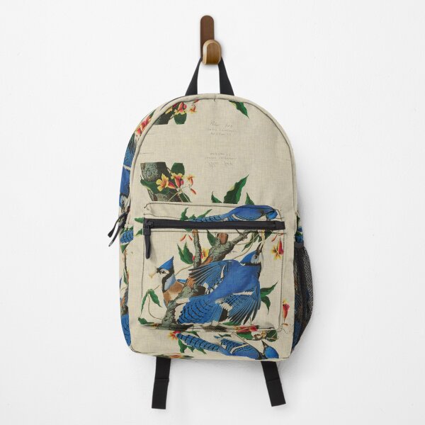 Item preview, Illustration from Birds of America Plate CII Blue Jays 1827 John James Audubon Wallpaper designed and sold by will-o-wares.