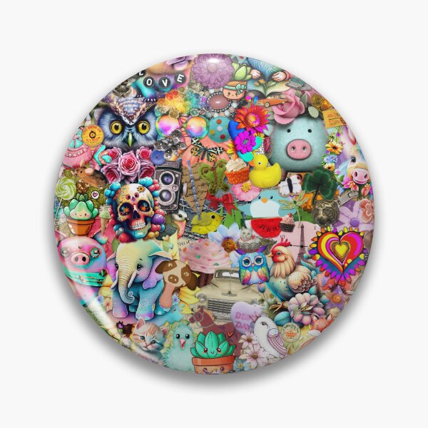 Item preview, Bright Kitschy Stickerbomb designed and sold by stringtheories.