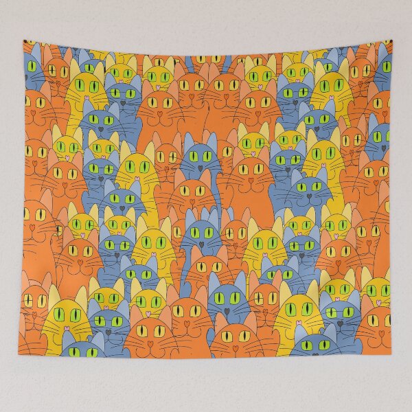 Item preview, Comical Cat Crowd designed and sold by Jean Gregory Evans.