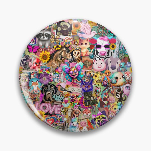 Item preview, Bright Kitschy Stickerbomb designed and sold by stringtheories.