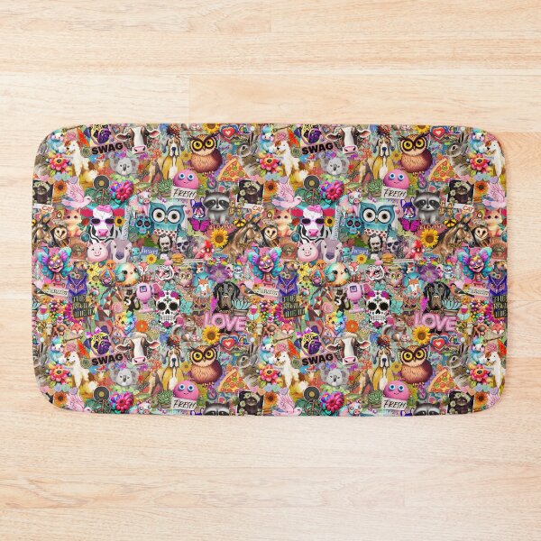 Item preview, Bright Kitschy Stickerbomb designed and sold by stringtheories.