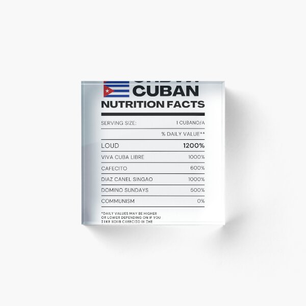Item preview, Cuban Nutrition Facts designed and sold by Kiara3000.