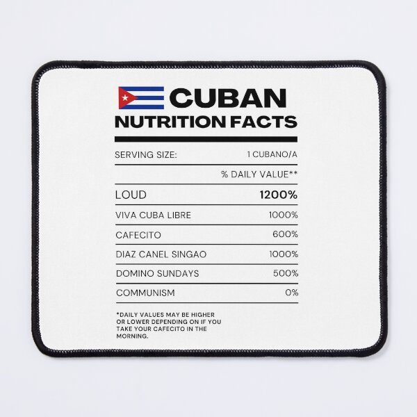 Item preview, Cuban Nutrition Facts designed and sold by Kiara3000.