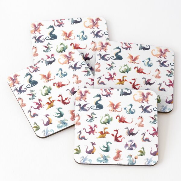 Item preview, Multicolor Water Color Dragons designed and sold by emmamemmamu.
