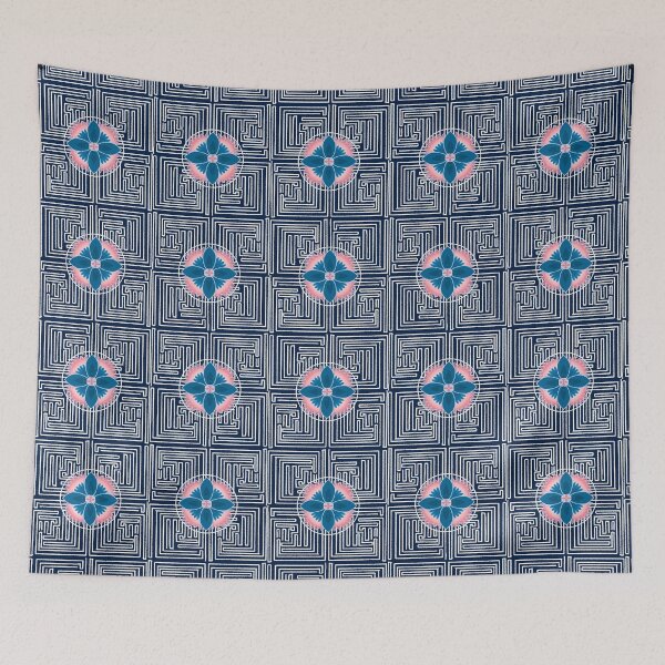 Item preview, floral pattern mixed with lines designed and sold by DeSee.