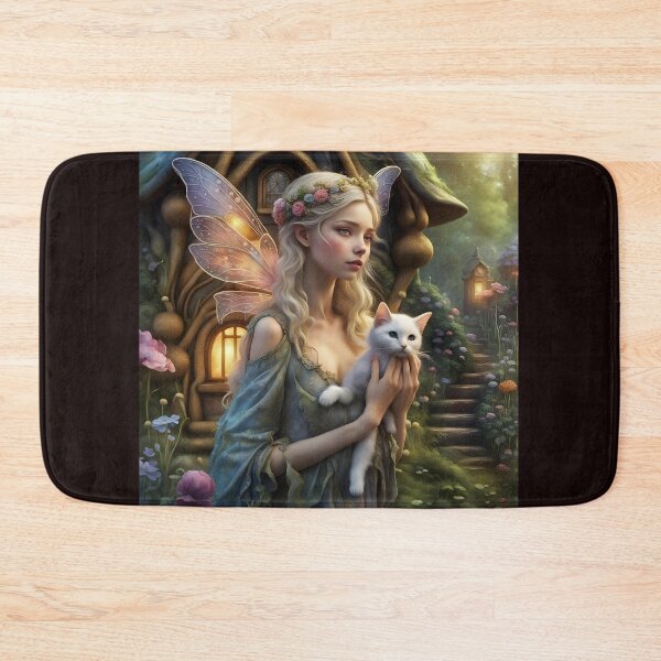Item preview, Nena - Fairy Holding her Cat designed and sold by FaerieFusion.