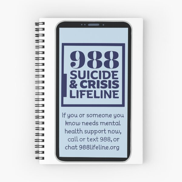 Item preview, Stay; 988 Suicide and Crisis Lifeline, cellphone, mental health, suicide prevention, crisis services, positivity designed and sold by hambydesign.