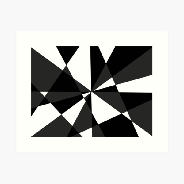 Abstract geometric pattern - black and white. Art Print