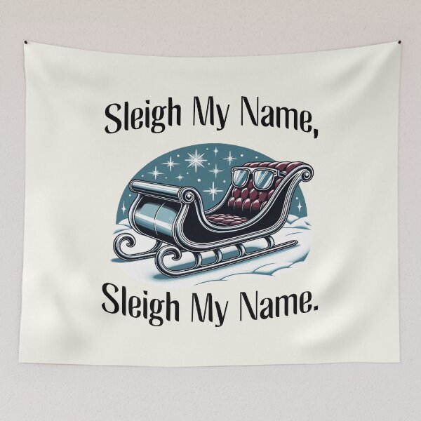 Item preview, Sleigh My Name - Cool Yuletide Ride designed and sold by ZenEverAI.