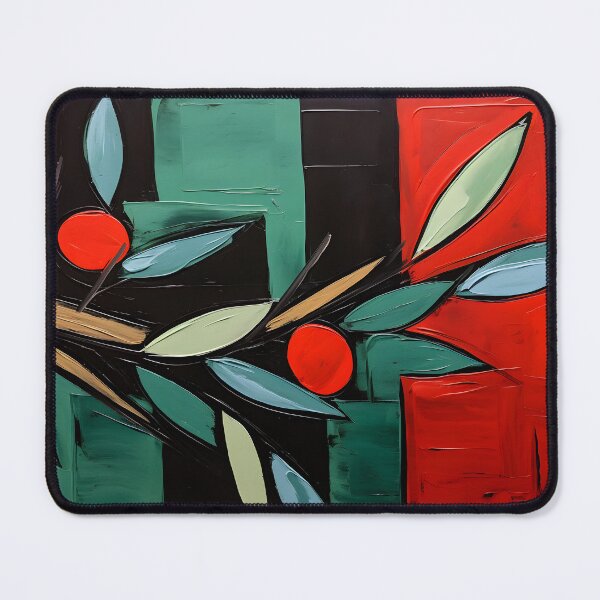 Item preview, Abstract Olive Dance- A Fauvist and Cubist Ballet of Color and Form Generative AI designed and sold by OlfactoART Studio.
