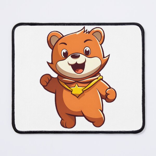 Item preview, Badge-Wearing Cartoon Bear designed and sold by aigcx.