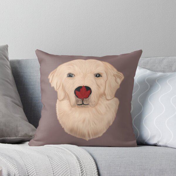 Artikelvorschau, Golden Retriever mit einem Herbstblatt auf der Nase entworfen und verkauft von Artistkhg.