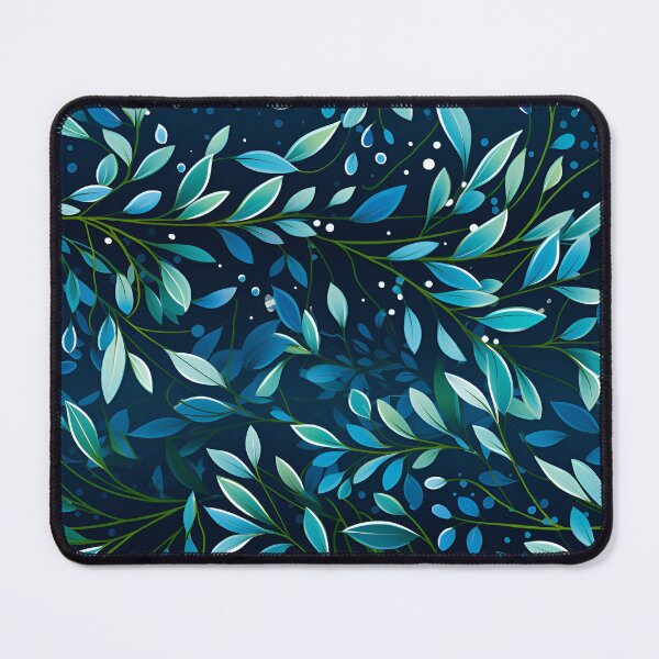 Item preview, Seamless Pattern with Green and Blue Gum Leaves designed and sold by overheadclick.