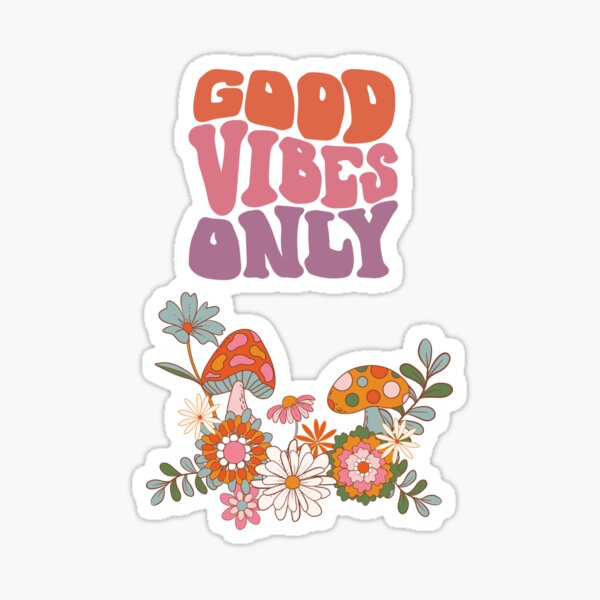 Item preview, Good Vibes Only Cute Mushroom and Floral Design designed and sold by PancakeToad.