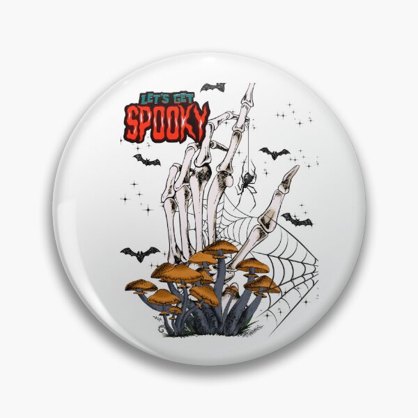 Item preview, Halloween: Let's Get Spooky! Skeleton Hand Out of Ground, Bats Flying Overhead designed and sold by TaraTs.