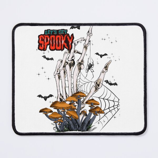 Item preview, Halloween: Let's Get Spooky! Skeleton Hand Out of Ground, Bats Flying Overhead designed and sold by TaraTs.