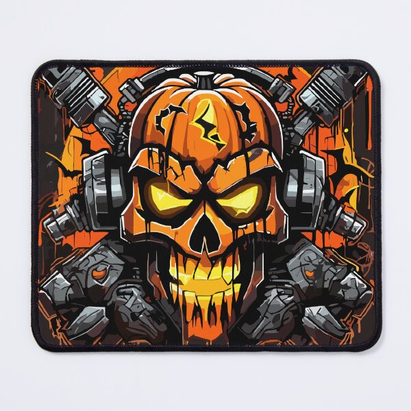 Item preview, The Cyberpunk Pumpkin Skull, with headset. designed and sold by LucianSilas.