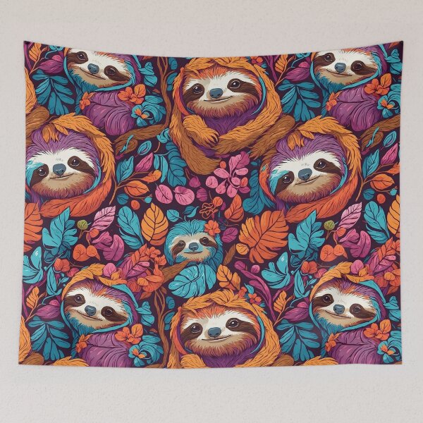 Item preview, Kawaii Sloths Pattern designed and sold by Patternliss.