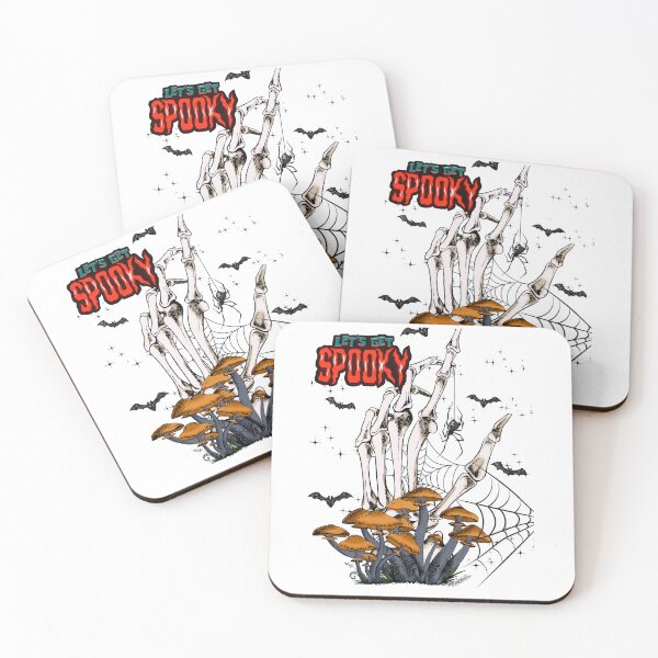 Item preview, Halloween: Let's Get Spooky! Skeleton Hand Out of Ground, Bats Flying Overhead designed and sold by TaraTs.