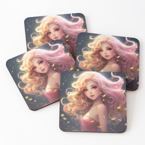 Item preview, A cartoon beautiful mermaid girl  designed and sold by aiphotosart.
