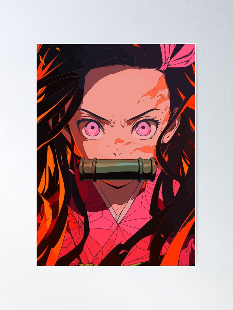Poster Kimetsu no Yaba Tanjiro Kamada Demon Slayer Nezuko Zenitsu