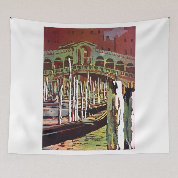 Item preview, Rialto bridge in Venice, Italy watercolor painting designed and sold by rfoxphoto.